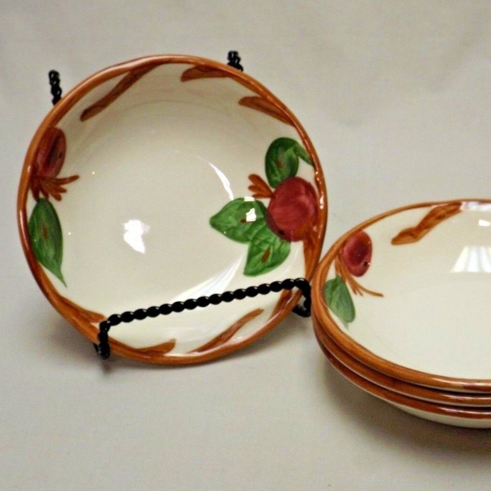 Franciscan Earthenware Hand Painted Set of 4 - 5 1/8" Fruit - Dessert Bowls